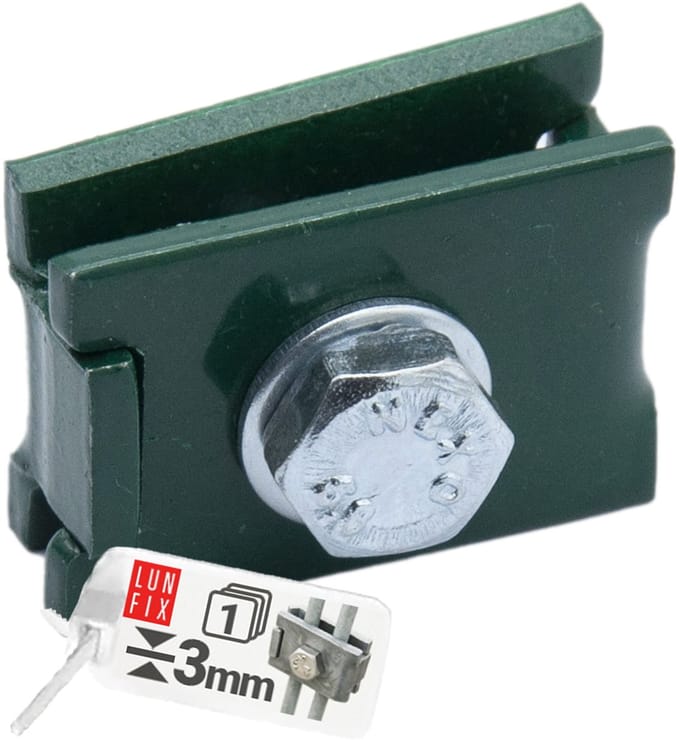 LUN FIX - L-vormige connector 6x20mm clip voor panelen groen NSO6 - 1 Stuk