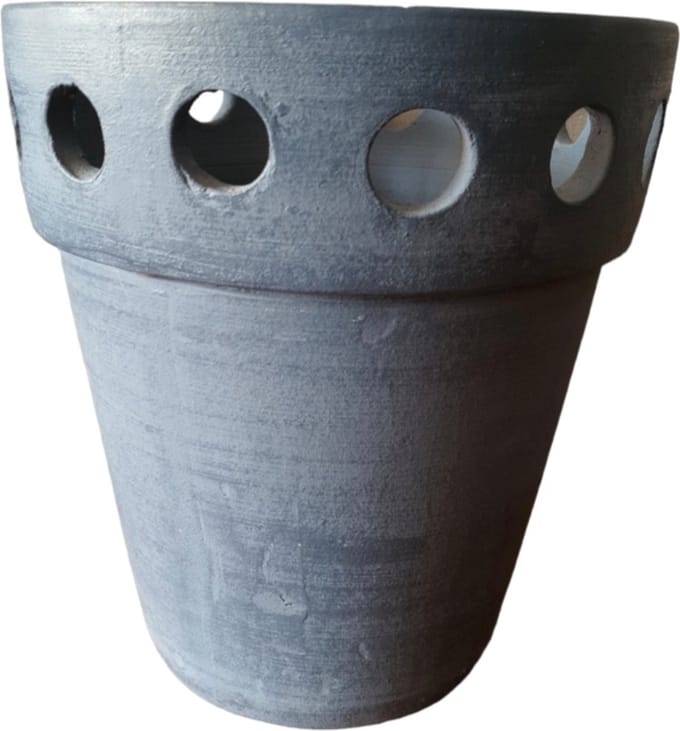 Mica Decorations Bloempot Taza blauw -Terracotta- H29,5 x D27,5cm
