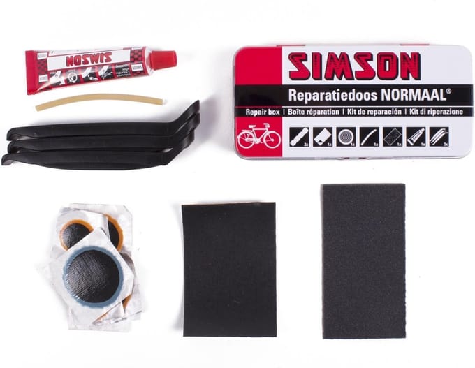 Simson Complete bandenreparatieset - 7-delig - voor stalen velgen - compact - 2 stuks