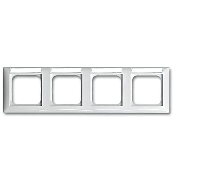 4 Gang Afdekking Frame Met Tekstvenster Alpine Wit - 2CKA001754A4551