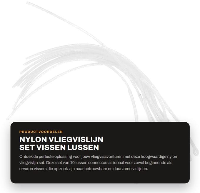 Dailygoods- Vislijn 30lbs/50lbs - Vliegvislijn - Visdraad - Connector - Loop Set - Hoogwaardige kwaliteit