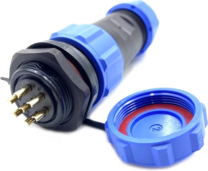 Luchtvaartconnector - Waterdichte Connector - Industriële Verbinding - IP68 Waterdicht - 7-pins