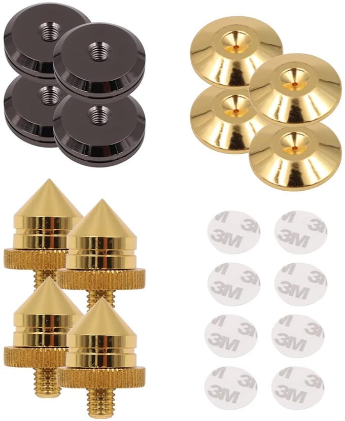 MTTProducts - Speaker Spikes - Isolator - Schokbestendig - Zinklegering - Perfect voor Audiocomponenten - 4 Stuks - Compact en Duurzaam