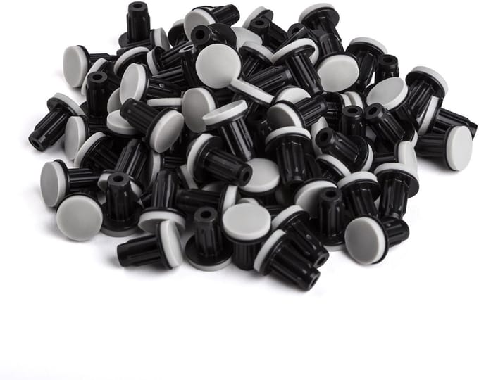 100 x SO-TECH® Deurbuffer zwart / grijs Ø 8 mm voor boorgat-Ø 5 mm