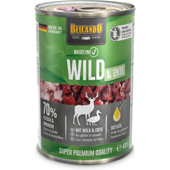 6x400g Belcando Baseline Wild & Eend natvoer voor honden