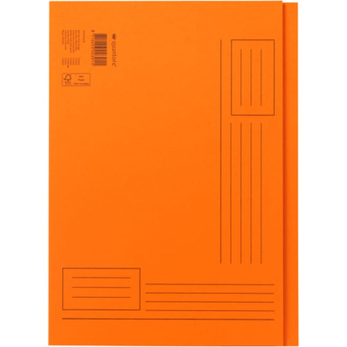 Vouwmap Quantore A4 ongelijke zijde 250gr oranje