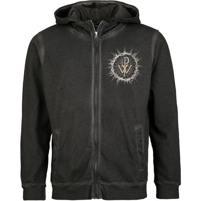Powerwolf Crest Wolves Heren Vest met capuchon - donkergrijs - M