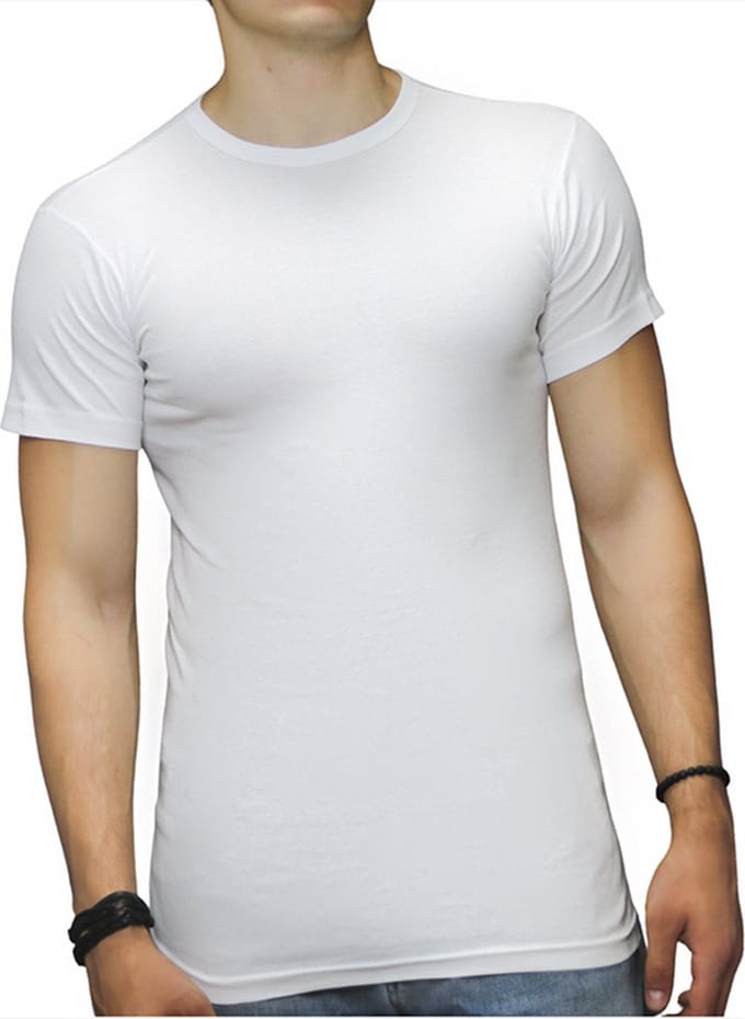 Bonanza Heren T-Shirts 2 Pack – O-Hals – Wit – 100% Katoen – Extra Lang – Maat L