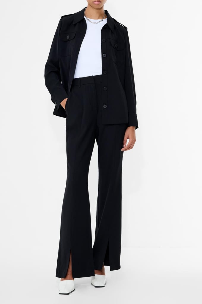 French Connection Vinnie Tailored Slit Trouser Black Größe: 6 | Stoffhosen Outlet | Damen | Schwarz