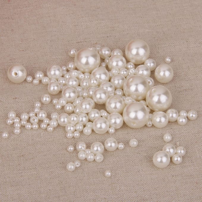150 stuks diverse maten hars ABS imitatie parel sieraden maken voor ambacht gray