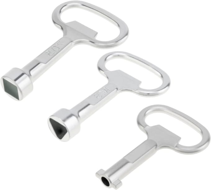 Driehoekige Socket Sleutel - Universele Sleutel - Kasten Openen - 3 Delige Set - Metrisch Bereik - Zilver
