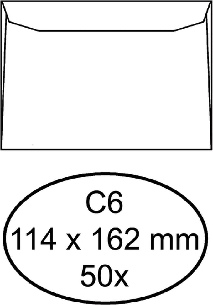 Bankenvelop C6 Wit