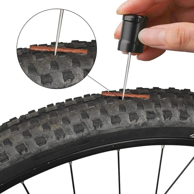 Tubeless Fietsband Reparatiekit met 5 Spek Strips en Invoertool