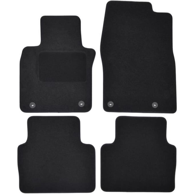 Tapis de sol - Mazda - 3 - Velours noir - 4 pièces - Ajustement précis
