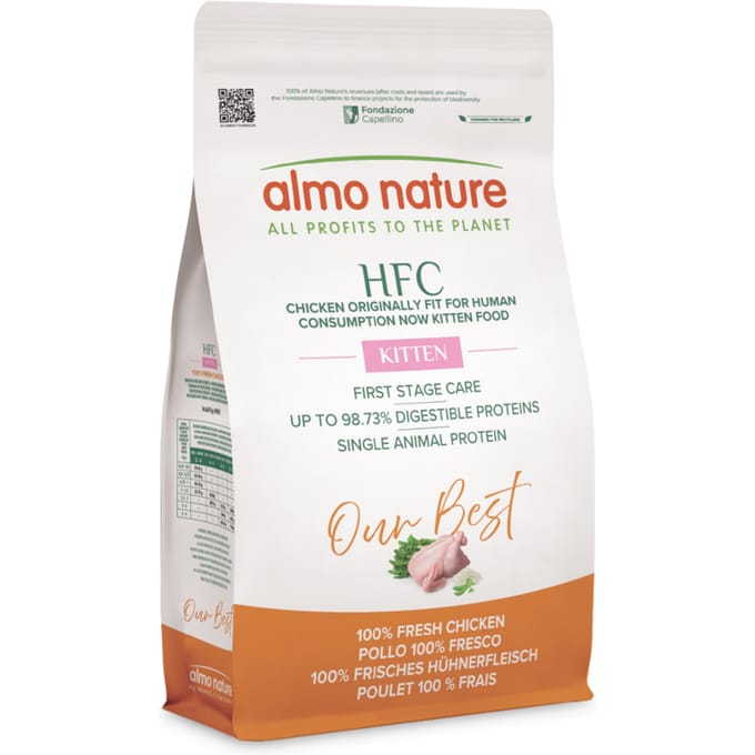 1,2kg Almo Nature HFC Kitten kip droogvoer voor katten