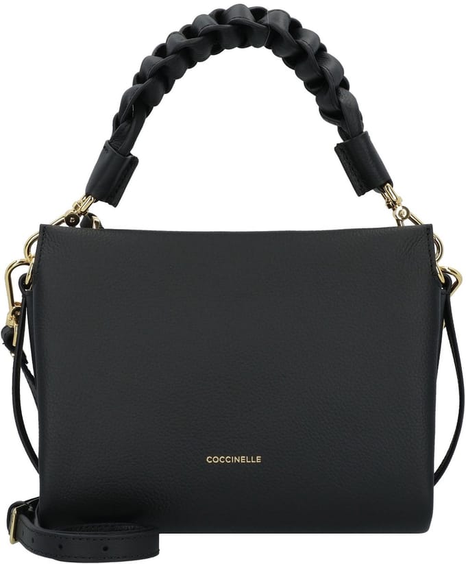 Coccinelle Medium Schoudertas Dames - Leer - Boheme Grana Double - Zwart