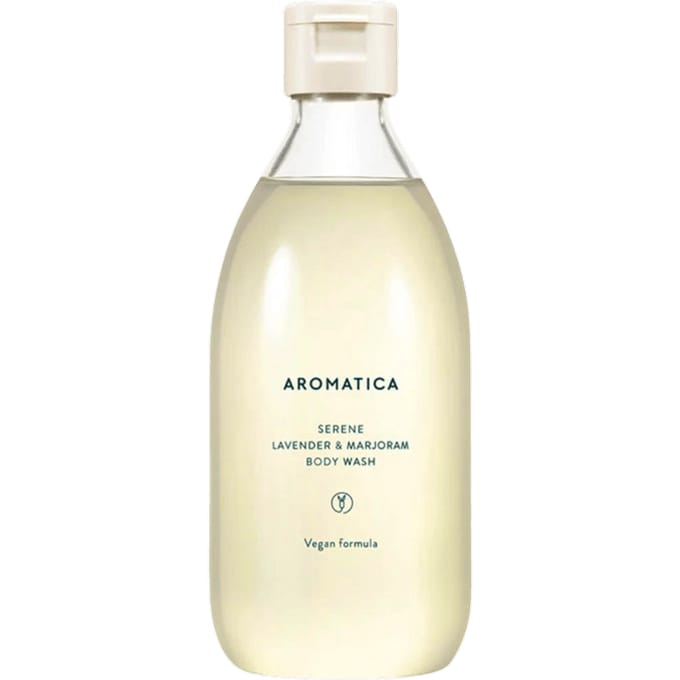 Aromatica, Serene Body Wash, Lavender & Marjoram, 10.1 fl oz (300 ml) beige