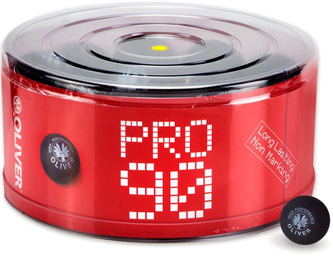 Oliver box 24stuks Pro90 squashballen - enkel gele stip