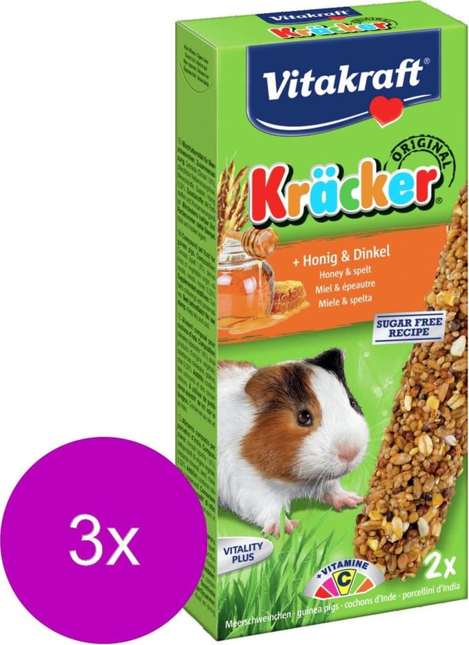 Vitakraft Caviakracker 2 In 1 Honing - 3 St à 160 gr