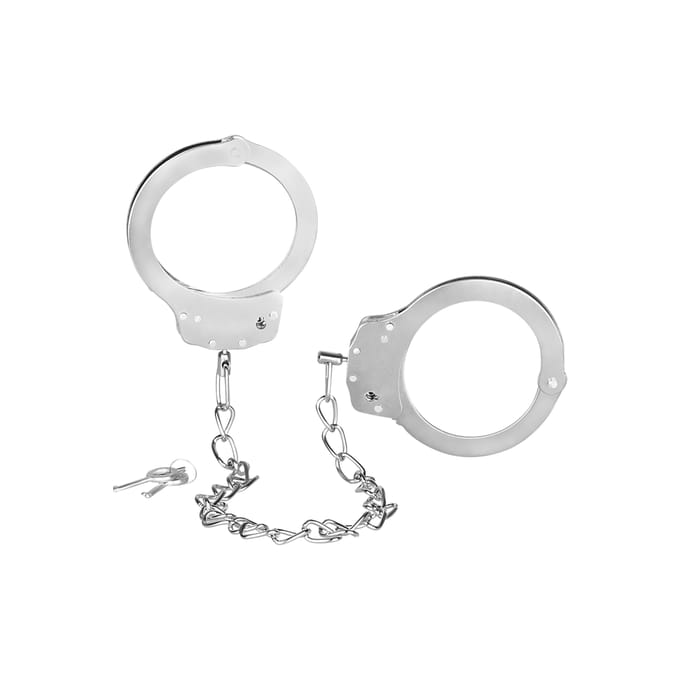 Pipedream Fetish Fantasy HandBoeien Metal Leg Cuffs zilver