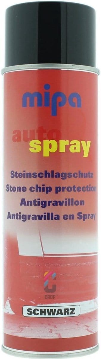 MIPA Anti-Steenslag Coating Spuitbus 500ml - Zwart