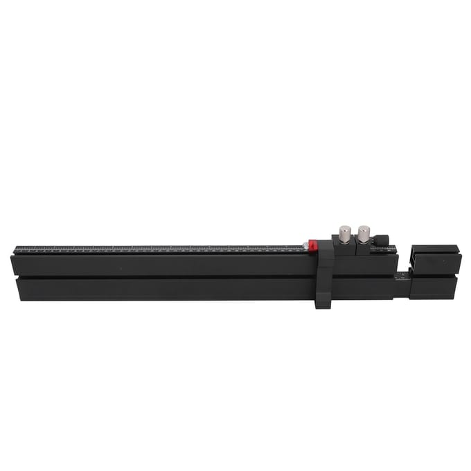 Verstekmeter Hek Tafelzaag Uitbreidingssysteem Nauwkeurig Aluminiumlegering T-sleuf Rail Metrisch Imperiaal black