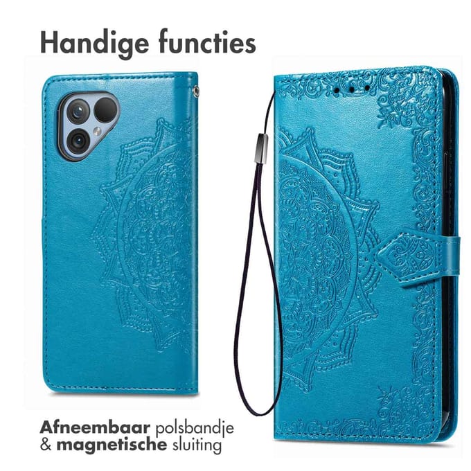 imoshion Hoesje - Geschikt voor Fairphone 5 - Mandala Bookcase - Turquoise