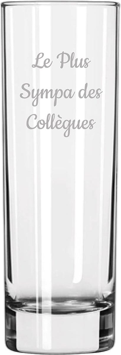 Longdrinkglas gegraveerd - 22cl - Le Plus Sympa des Collègues