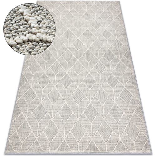 Kleden Rugsx Tapijt JERSEY 19231 grijs - Geometrisch structuree 60x100 cm