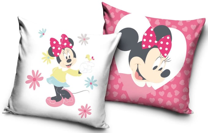 Disney Minnie Mouse Kussenhoes – 40x40 cm – Fluweelzacht – Multicolor – kussensloop - exclusief vulling