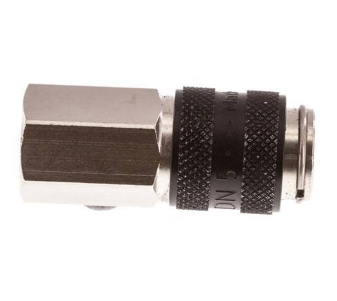 Vernikkeld Messing DN 5 Zwart Luchtkoppeling Snelkoppeling G 1/8 inch Binnendraad - CLS5-F-BN-BLA-018