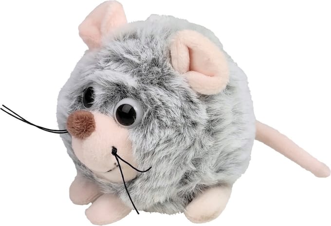 Imware Muizen knuffel - 9 cm - grijs - muis knuffeldier - pluche