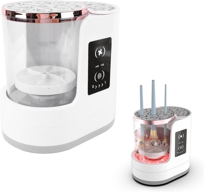 Efficiënte Make-upborstelreiniger met 850 RPM, USB Aansluiting en Timer voor Snel Droogresultaat en Hygiëne