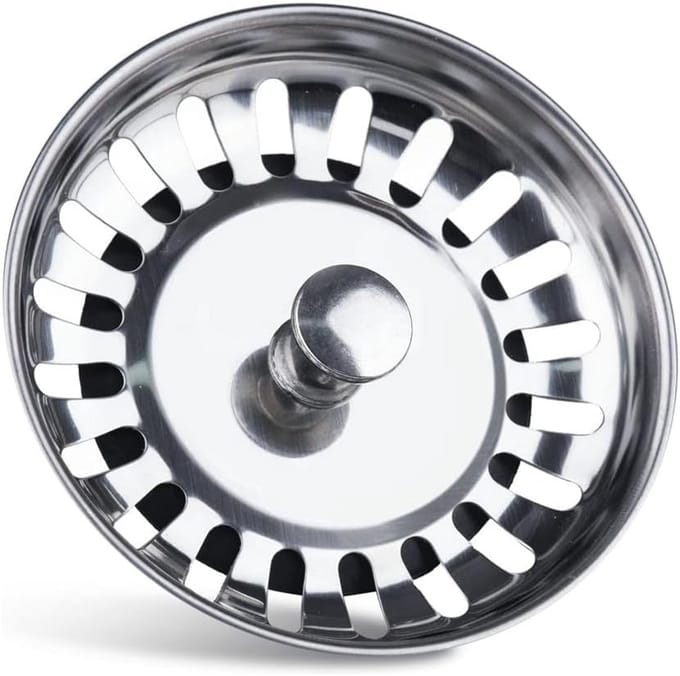 Gootsteenplug Vervanging 78mm - Zeef RVS Keukengootsteen voor Afvalblokkering