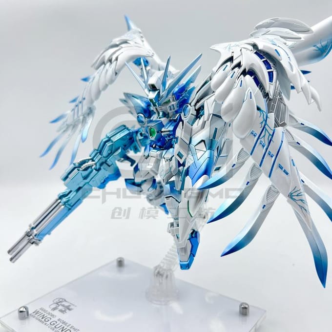 MGSD Wing Zero - Glacier Blue Limited Edition Mech Bouwpakket Actiefiguren Sierjongens Puzzelspeelgoed Verzamelobject blauw