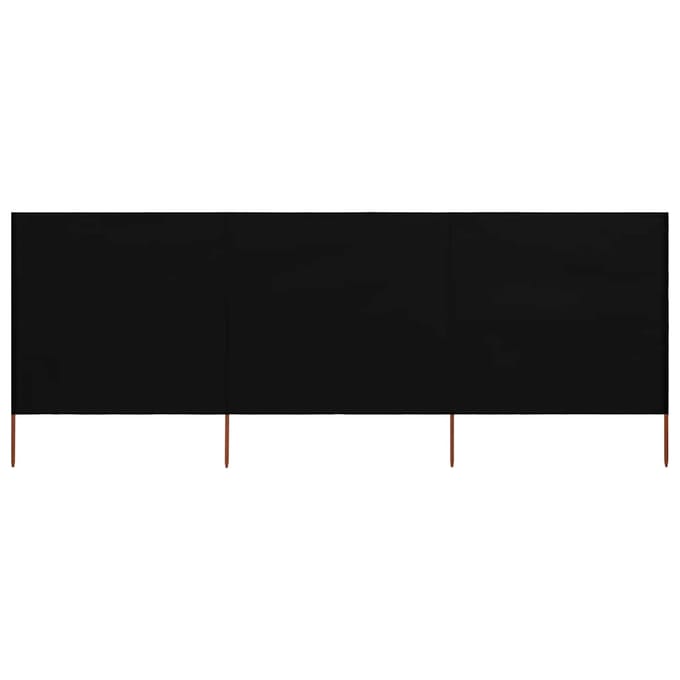 vidaXL - Windscherm - 3-panelen - 400x120 - cm - stof - zwart