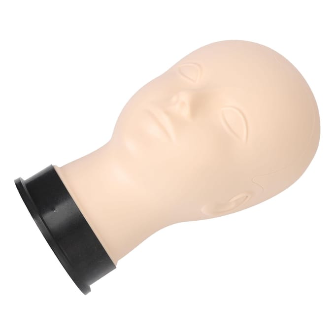 Siliconen Wimper Mannequin Hoofd Realistische Huidtextuur PVC Basis Make-up Oefenhoofd voor Training beige