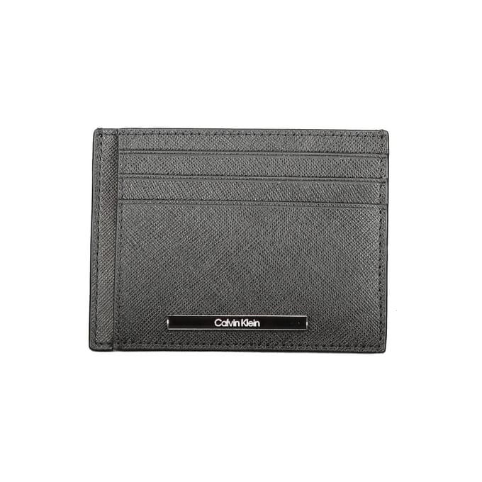 Calvin Klein Zwarte Leren Heren Portemonnee Houder