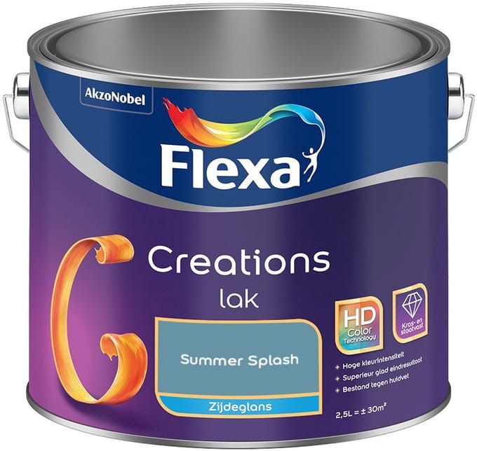Flexa - Creations Lak Zijdeglans - Summer Splash - Mengverf - 2,5 L