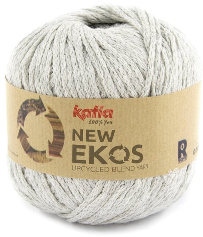Katia New Ekos - 101 lichtgrijs - Gerecycled Polyester/Katoen Garen
