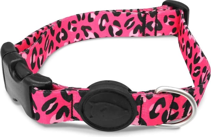 Morso - Halsband Hond - Gerecycled - Bubble Leo - Roze - 43-70X2.5 cm