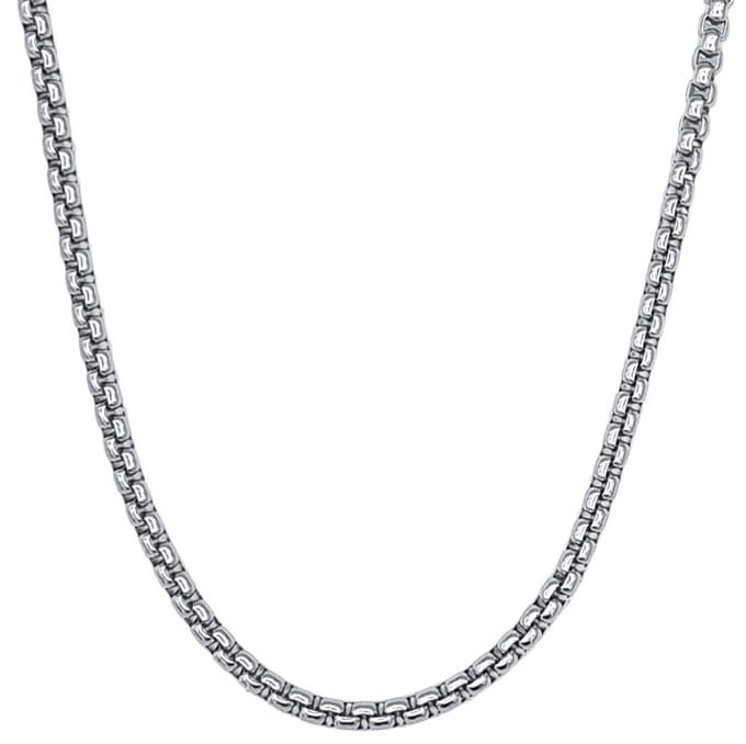 Tesoro Mio Michel - Ketting Edelstaal - Dubbele Schakel - 60 cm / 4 mm