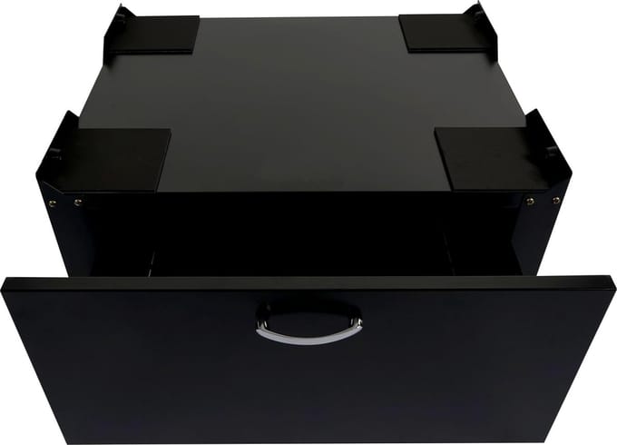 Wasmachine sokkel - verhoger - 33 cm met lade - zwart