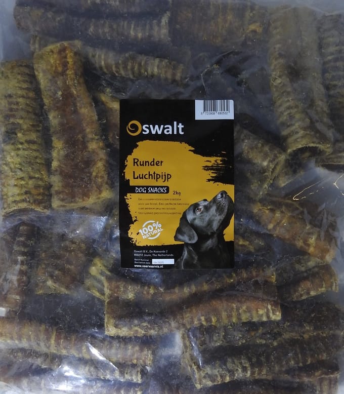 Oswalt Runder Luchtpijp - Hondensnack - Rund - 2KG