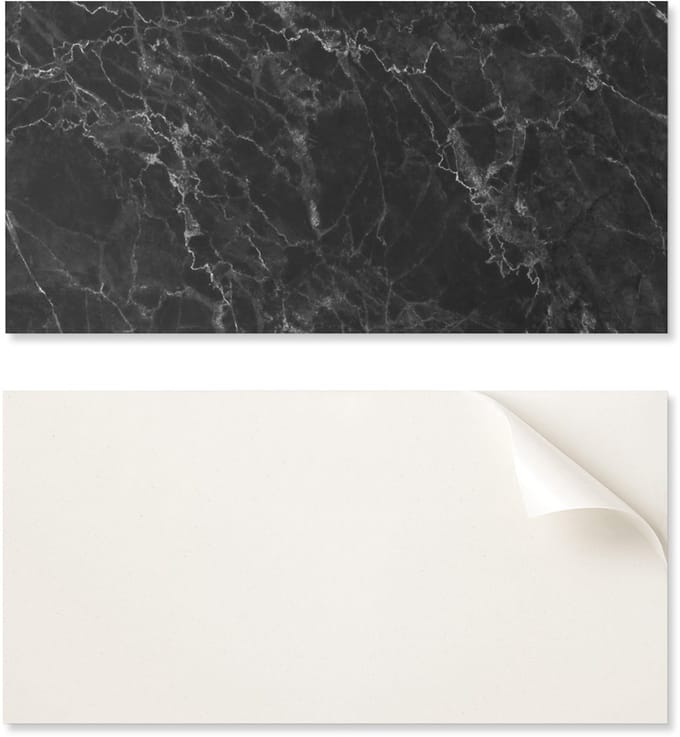 Set zelfklevende tegels Elegant marmer met aderen 10x40x20 cm