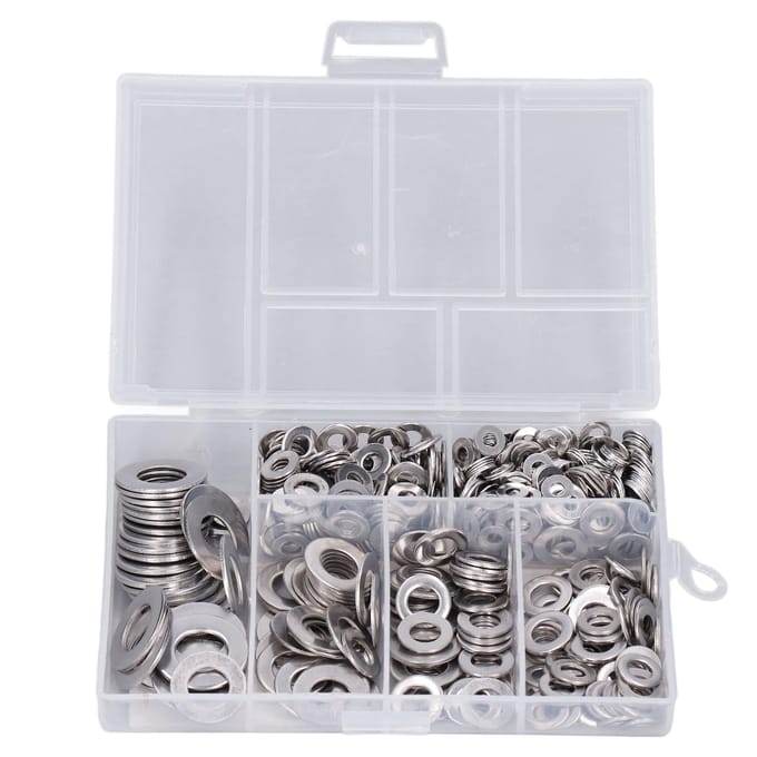 660 Stuks Platte Ring 304 Roestvrij Staal M3 M4 M5 M6 M8 M10 Assortiment Accessoireset Kit