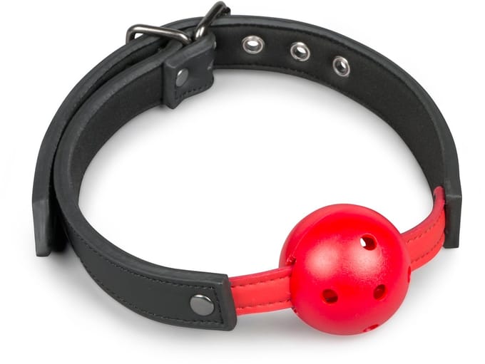 Ball gag met bal van PVC - rood