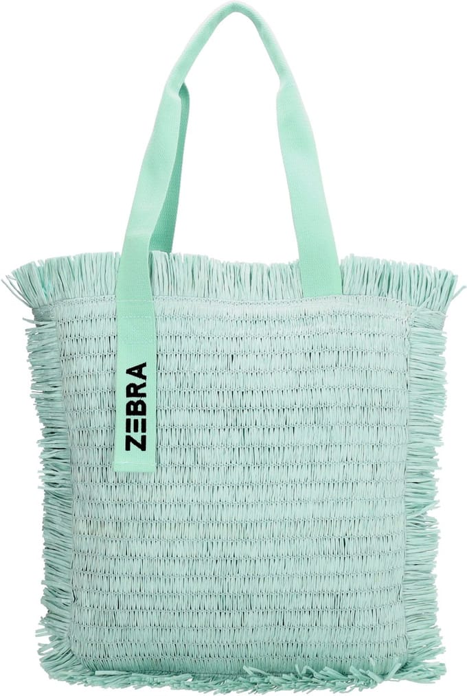 Zebra Trends Coco Shopper - Strandtas - Riet - Schoudertas - Zomer - Dames - Tote Bag - Dames Tas - Mint