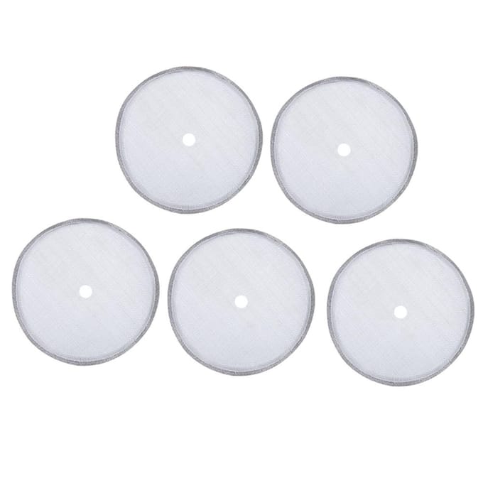 5 stuks roestvrijstalen koffiefilter voor 600 ml French Press koffiepot gaasfilter accessoire white