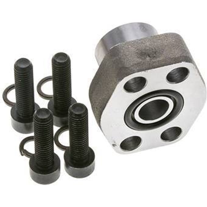1/2'' SAE Flens 3000 psi Blank staal met G3/8'' Binnendraad ISO 6162-1